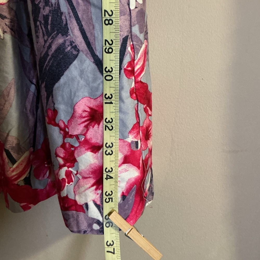 Nine West Pink and Gray Floral Midi Dress - Picture 10 of 10